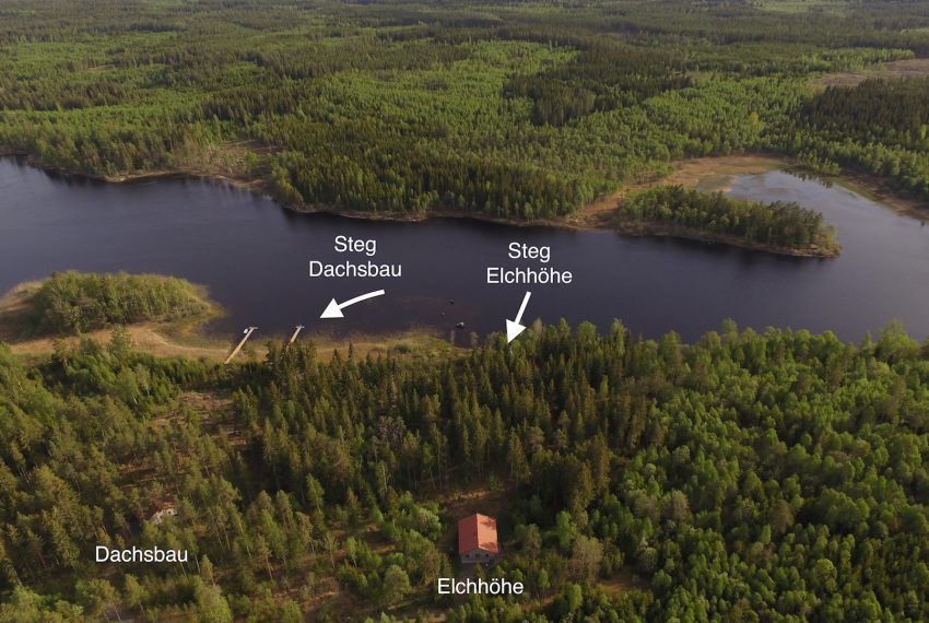 Die hauseigenen Stege der Häuser Dachsbau und Elchhöhe