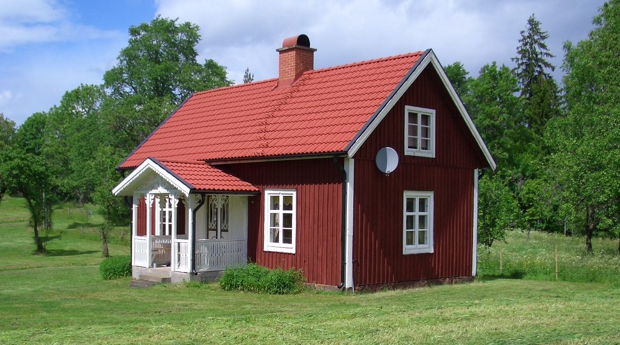 Ein niedliches und typisch schwedisches Haus