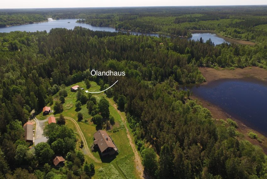 umgeben von Wald und Wasser