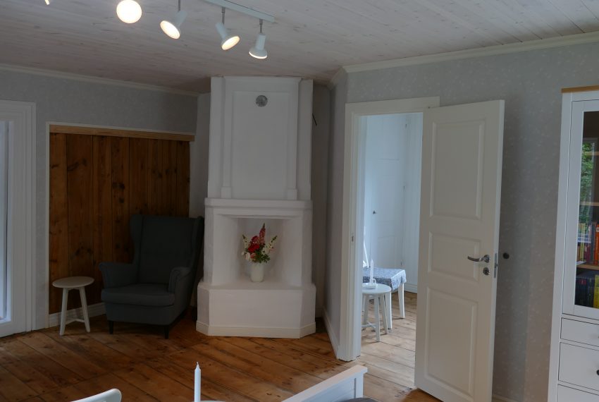 Kamin im Schlafzimmer (nicht in Betrieb)